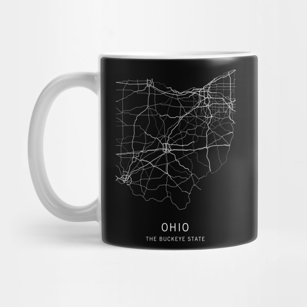 Ohio State Road Map by ClarkStreetPress